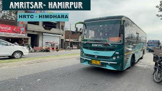 Hrtc  Hamirpur to Amritsar  Himdhara ac bus journey  vlog Hindi  Superfast hrtc  ✈️⚡️ [upl. by Kennet]