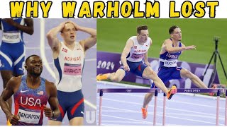 Mens 400M Hurdles Finals Paris Olympics  WARHOLMS MISTAKE That Costed Him Gold Medal  Reaction [upl. by Krakow]