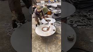 Fire furnace fire hole cutting process [upl. by Paolina]