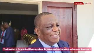 VP Dr Constantino Chiwenga explains the inseparable bond between the church and Government [upl. by Medwin762]