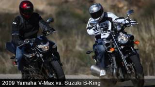 2008 Suzuki BKing vs 2009 Star VMAX [upl. by Atalayah]