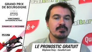 Grand Prix de Bourgogne  Pronostic du Quinté et des courses PMU du Dimanche 31 Décembre 2017 [upl. by Dibrin]