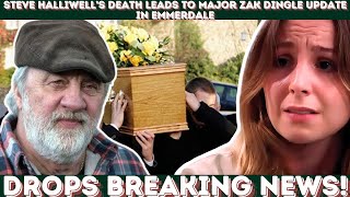 Tragic Loss Emmerdale Issues Zak Dingle Update After Steve Halliwells Death [upl. by Annohsed]