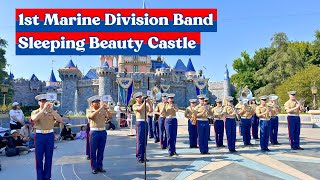 1st Marine Division Band  Sleeping Beauty Castle  Disneyland Resort 2024 4K [upl. by Geilich]