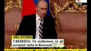 Întâlnire între Vladimir Putin şi Traian Băsescu [upl. by Atiuqahc554]