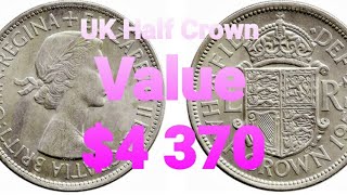 Half Crown Coin 1953 Half Crown Coins worth money amp Grading grade quantity amp Mintage [upl. by Kriste]