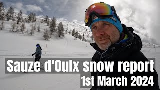 Sauze dOulx snow report [upl. by Yggep]