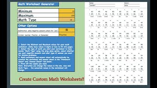 Math Worksheet Generator LIFE HACK to Unlimited practice worksheets custom made by you [upl. by Sirmons]