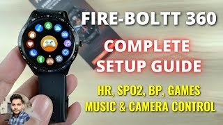 FireBoltt 360 Smartwatch Full Setup Guide  Settings amp Features [upl. by Brewer]