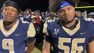 Varina football LB Braylon Hood DL JaySean Richardson after 383 win over Glen Allen [upl. by Iarahs]