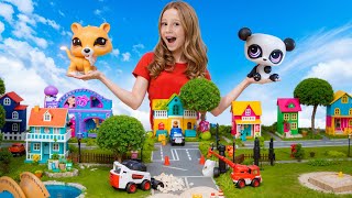 Nastya explains the safety rules in the city with the Littlest Pet Shop toys [upl. by Ytsud]