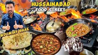 Hussainabad Food Street Tour  Bombai koyla Karahi  Lava Sandwich  Karachi ice cream  Dumhybhae [upl. by Judson312]