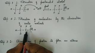 2 Dehydration of ethanol to ethene  Mechanism [upl. by Hazeghi]