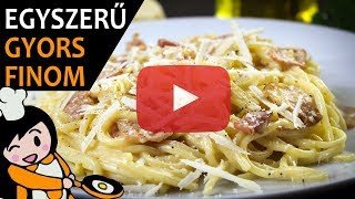 Carbonara spagetti  Recept Videók [upl. by Shelley]