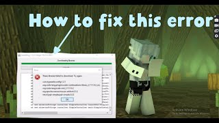 How to fix quotthese Libraries failed to download try againquot tutorial [upl. by Queenie756]