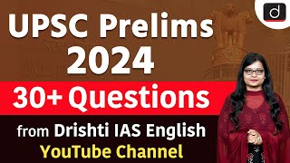 UPSC Prelims 2024  Questions from Drishti IAS English YouTube Channel  Drishti IAS English [upl. by Eineg]