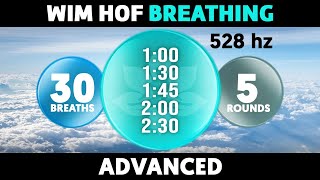 Advanced Wim Hof Guided Breathing  5 Rounds  30 Breaths  528hz SatoriFlow WimHofBreathing [upl. by Dukey572]