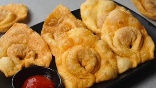 Crispy Chicken Wonton Recipe  Perfect Onthon Recipe [upl. by Hnamik]