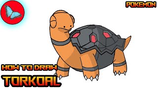 How To Draw Pokemon  Torkoal [upl. by Roosevelt]