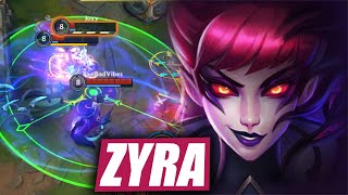 Wild Rift Zyra Mid Lane Gameplay Build amp Runes [upl. by Seem]