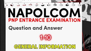 NAPOLCOM REVIEWER  PNP ENTRANCE EXAM REVIEWER GENERAL INFORMATION [upl. by Brunella]