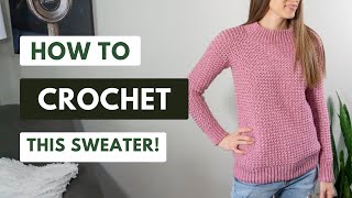 How to crochet a cozy sweater  Velia Pullover [upl. by Hamachi314]