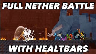 Animation vs Minecraft  Full Nether Battle With Healtbars [upl. by Aimaj]