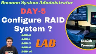 Become System Administrator  How to configure RAID System lab [upl. by Bodnar]