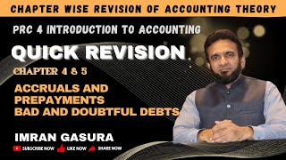 Chapter 4  5 Accrual and Prepayments amp Bad and Doubtful Debts PRC 4 Quick Revision [upl. by Ayotnahs]