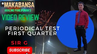 ARALING PANLIPUNAN 5 o MAKABANSA  VIDEO REVIEW  FIRST PERIODICAL TEST [upl. by Oates]