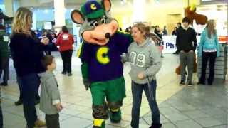 Chuck E dancing with coworker Kristin Crandall at MDAs Muscle Walk [upl. by Nirot368]