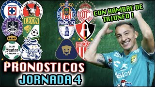 😱💣 PRONOSTICOS JORNADA 4 CLAUSURA 2024 LIGA MX  Quiniela Futbol Mexicano PREDICCIONES ❌ ✅ [upl. by Roydd]