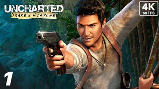 UNCHARTED 1 DRAKES FORTUNE REMASTERED Gameplay Walkthrough Part 1 4K 60FPS PS5 FULL GAME [upl. by Beacham]