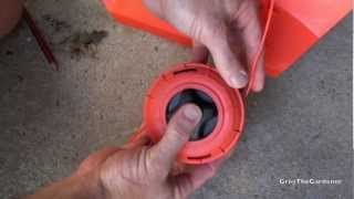 HOW TO REPLACE BUMP FEED WEED WACKERWHIPPER SNIPPER LINE  Greg The Gardener [upl. by Frodin]