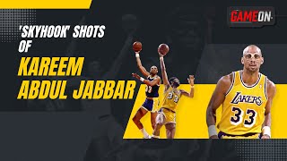 Unguarded Skyhook Shots of Kareem Abdul Jabbar  NBA [upl. by Kiryt]