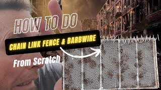 DIY Chain Link Fence  Barbwire  Scale Modeling from Scratch [upl. by Schechter]