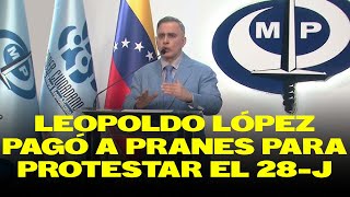 INIMAGINABLE Leopoldo López contactó a quotpranesquot para disturbios del 28J según la Fiscal [upl. by Fabriane408]