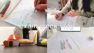 Exam week study vlog  online classes and lots of studying and eating 📝 busy amp productive days [upl. by Nwahsek]