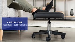 CHAIRS04F 2in1 Footrest amp Ergonomic Desk Stool Assembly by VIVO [upl. by Adrien576]