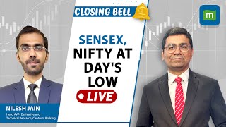 Live Sensex Nifty at Days Low  ONGC Dr Reddys Labs and RIL Top Gainers  Closing Bell [upl. by Shoshana490]