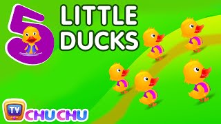 Five Little Ducks Nursery Rhyme With Lyrics  Cartoon Animation Rhymes amp Songs for Children [upl. by Aeresed]