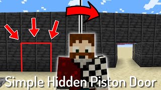 Simple Minecraft 2x2 Flush Piston Door 120  119 Redstone Tutorial [upl. by Cynthy]