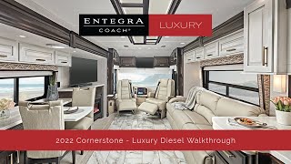 2022 Cornerstone Walkthrough  Entegra Coach [upl. by Annaer450]