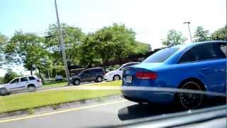 Audi S4 B8 Saloon AWE exhaust LOUD downshifts [upl. by Michail]