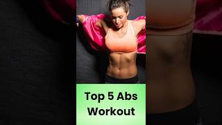 Top 5 Abs Workout  abs workout girls at home shorts short absworkout [upl. by Vasily]