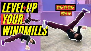 Need Help With Your Windmills  Learn How  Step By Step  Breakdance Power Move Tutorial 🔥 [upl. by Laing]