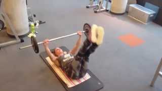 Chest Workout 10  Bench Press with Core training  Floor Wipers  Female Fitness [upl. by Brahear]