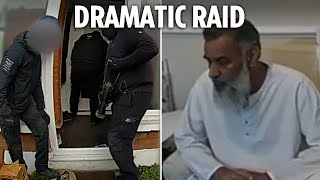 Moment vile hate preacher Anjem Choudary is arrested for masterminding outlawed terror ring [upl. by Nylirrej]