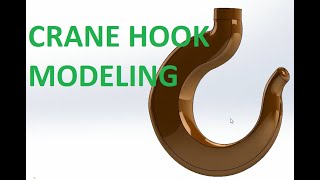 crane hook  solidworks Mechanical engineering CADD [upl. by Hamirak]