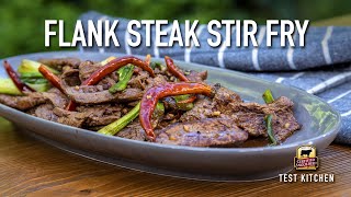 Flank Steak StirFry on the Big Green Egg [upl. by Pinchas]